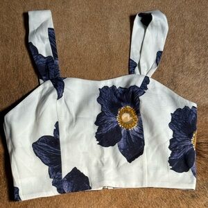 Floral Print Women's crop top Small